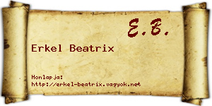 Erkel Beatrix névjegykártya